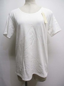 未使用品 ヨーガンレール JURGEN LEHL コットン Tシャツ 半袖 M 白 ホワイト 綿100％ カットソー 日本製 タグ付き レディース