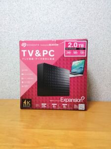 【ほぼ未使用・美品】外付けhdd 2TB テレビ録画もできる seagate elecom SGD-MX020UBK