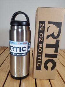 ■新品■未使用■RTIC 26oz BOTTLE■アールティック 真空ステンレスボトル 約760ml■シルバー 水筒 キャンプ