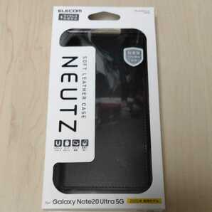 ◆ELECOM Galaxy Note20 Ultra 5G 用 ソフトレザーケース 磁石付 NEUTZ ブラック PM-G206PLFY2BK