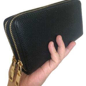 Wファスナー長財布 男女兼用 ロングウォレット 2つファスナー大容量 ダブルファスナー長財布 新品 レディース メンズ 長財布