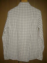 MADE IN JAPAN SanFrancisco グレー 白 チェック 綿 ウール シャツ S 日本製 ( ネルシャツ ハリウッドランチマーケット ブルーブルー_画像4