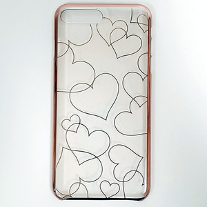  бесплатная доставка новый товар нераспечатанный iPhone 7 Plus iPhone 8 Plus смартфон кейс розовое золото Heart линия 