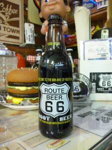 アメリカ雑貨☆ROUTE66 ルート66　ボトル☆ROOT BEER★美品、瓶、レトロ、ルートビア