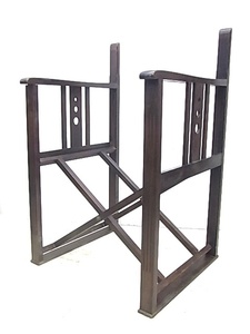 e6676 Japan musical instruments manufacture folding mountain leaf culture chair chair chair 1 legs retro antique ①