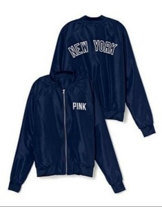 新品 ヴィクトリアシークレット PINK MLB ヤンキース NY ナイロン ウーブン ジャケット