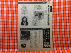 CN20511◆切抜き◇市原悦子長山藍子栗本慎一郎◇まんが日本昔ばなし・徹底してリラックスしてから吹込むんです・クイズダービー・YOU