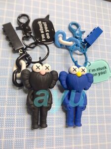 セサミ×カウズ 【黒と青】キーホルダー kaws セサミストリート KAWS ストラップ キーリング キーチェーン バッグチャーム