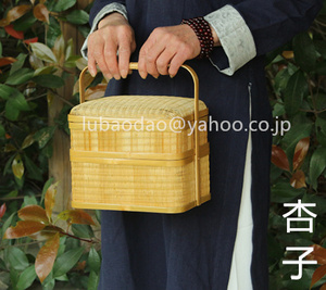 提籃籠 茶器収納 収納 工芸品 茶道 自然竹の編み上げ アクセサリー