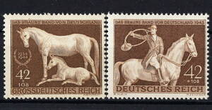 *1943-44 year Germany third . country - [ Brown * band horse racing ]1 kind .+1 kind . unused (NH)(SC#B243.B283)*YG-936