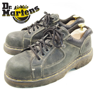 スチールトゥ　UK9　28cm相当　Dr.Martens　ドクターマーチン　5ホール＋1　レザーシューズ　革靴　マーチン　ブラック　レザー　/U4171