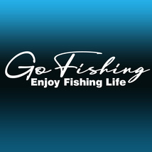 Go Fishing！手書き風文字カッティングステッカー Enjoy Fishing Life NO593_画像1