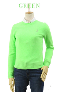 新品 アウトレット 3592 XSサイズ レディース ウール カシミア クルーネック セーター polo ralph lauren ポロ ラルフ ローレン GREEN