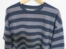 #snc ロバートゲラー ROBERT GELLER Tシャツ カットソー L 紺 グレー 半袖 ボーダー メンズ [700200]_画像3
