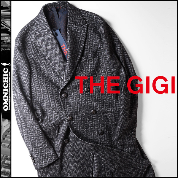 ■新品税込242,000円【THE GIGI】1番人気のDRAKE/ウールアルパカヘリンボーンダブルブレストチェスターフィールドコート52/XL相当ザジジ