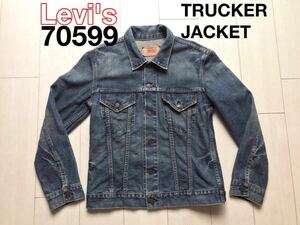 【即決】サイズ表記M Levi's リーバイス　DENIM TRUKER JACKET 3rdタイプ　デニムジャケット　ユーズド加工　70599-02 2005年製　綿100%