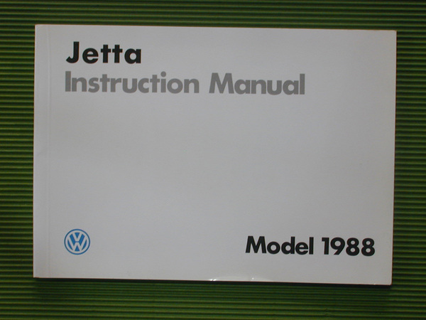 ★【Jetta2】1988年 Jetta2/ジェッタ2 Ci/CLi/GT/CLDターボ オーナーズマニュアル取り扱い説明書 送料無料