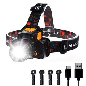 LEDヘッドライト 高輝度 ヘッドランプ LEDヘッドランプ 小型軽量 USB充電 充電式