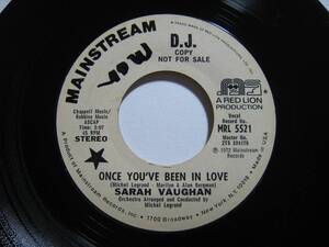 【7”】 SARAH VAUGHAN, MICHEL LEGRAND / ●白プロモ● ONCE YOU'VE BEEN IN LOVE サラ・ヴォーン ワンス・ユーヴ・ビーン・イン・ラヴ