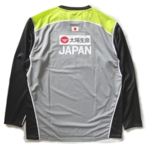 メンズ M 新品 CANTERBURY カンタベリー ラグビー日本代表 選手支給品 ジャパン プラクティス 長袖Tシャツ 灰 速乾 ロングスリーブシャツ_画像5