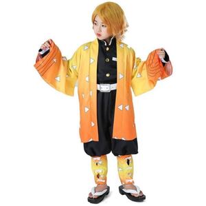 我妻 善逸 鬼滅の刃 ハロウィン コスプレ衣装 子供用