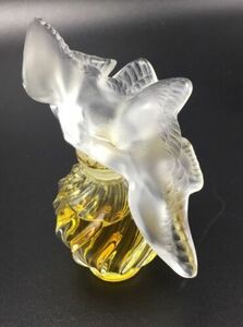 ラリック フランス クリスタル L'Air du Temps Double Dove Birds Sealed 香水 ボトル 瓶 Lalique