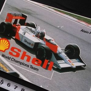 アラン プロスト Alain Prost プロフェッサー シェル ポストカードステッカー マクラーレン ホンダ // shell mclaren malboroの画像2