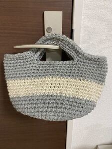 ハンドメイド 手編みバッグ トートバッグ ハンドバッグ お散歩バッグ