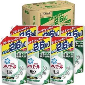 アリエール バイオサイエンス 部屋干し用 ウルトラジャンボサイズ詰め替え用 6袋セット