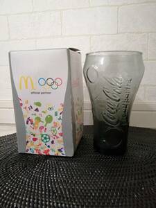 新品未使用】非売品　2012年　ロンドンオリンピック　マック×コカ・コーラ　グラス　コップ　グレー　ノベルティ