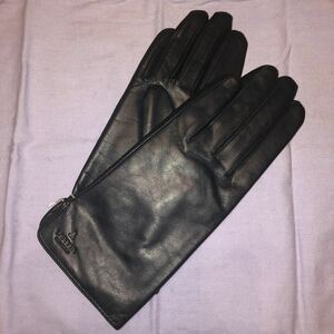 { new goods }LANVIN COLLECTION Lanvin collection, stylish leather gloves, navy blue color 