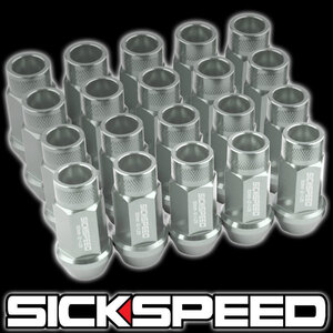 SICKSPEED polish P1.25 50mm 20ps.@USDM JDM silver wheel nut rug nut Stan s Schic Speed Nissan Subaru Suzuki 