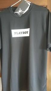 4Lサイズ！ブランド品!PLAYBOY!男の黒！際立つ！高貴紳士的！さらっとメッシュ素材!半袖Tシャツ!新品タグ付き！