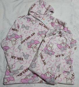  postage included Sanrio My Melody lady's soft nappy room wear pyjamas 4L size top and bottom 2 point set new goods unused 