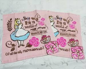  включая доставку Disney тайна. страна. Alice полотенце для рук woshu полотенце 34×35cm 2 листов комплект новый товар не использовался 