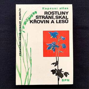 チェコの古い植物図鑑(ROSTLINY STRANI SKAL KROVIN A LESU 1987年)/アンティーク ヴィンテージ 植物画 花 洋書 ボタニカルアート/