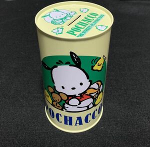 【希少】美品　サンリオ　ポチャッコ　旧ロゴ　1994年製　貯金箱　ブリキ缶