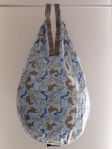 ハンドメイド ドロップ(しずく)型折り畳みエコバッグ