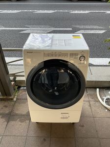 シャープ SHARP ドラム式洗濯乾燥機 コンパクトドラム 左開き ES-S7C 7㎏/乾燥3.5kg 2018年製 保証書付 25年まで ☆極美品☆