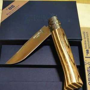 OPINEL　№8　オピネルナイフBouleau lamelle Brunステンレス ナイフ。本国FRANCE直輸入品です。