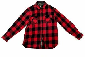 Pendleton Stussy Pendleton x Stussy перед погодой Блок рубашки Проверка красный/черный переключатель серого размера XL [TAL-0171]