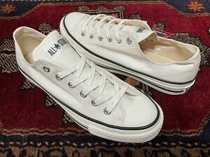 未使用 日本製 コンバース オールスター CONVERSE CANVAS ALL STAR J OX ホワイト made in JAPAN サイズ26.5 [m-0142]