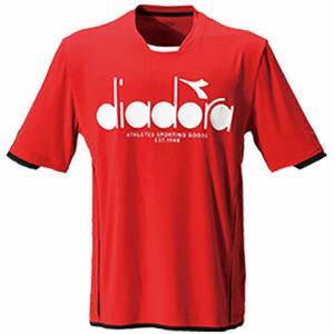 ディアドラ　メンズ　ロゴトップシャツ　赤L　定価4180円　DTP9583
