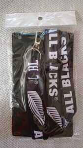 * new goods ALL BLACKS all black s neck strap & ticket holder set HAKA is ka neck strap ticket holder rugby 