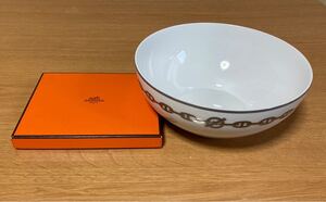 最終価格 HERMES シェーヌダンクル プラチナ サラダボウル 25cm 大皿 エルメス 希少
