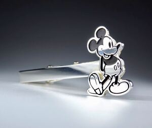 ディズニー　ＳＩＬＶＥＲ９２５　ミッキーマウス　サファイアモデル　ネクタイピン　タイピン　タイバー　箱付き
