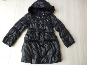 [ super-beauty goods ] Barbie pretty! short . the best also become long down coat black *140cm*