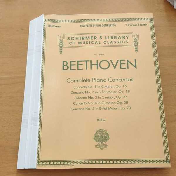 【裁断済み】【輸入楽譜】ベートーヴェン,ピアノ協奏曲全集 Beethoven コンチェルト Concerto ピアノ譜