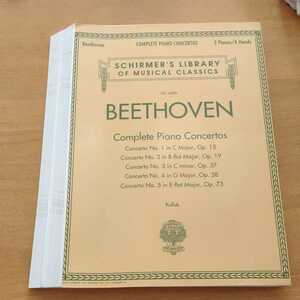 【裁断済み】【輸入楽譜】ベートーヴェン,ピアノ協奏曲全集 Beethoven コンチェルト Concerto ピアノ譜