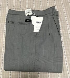 新品　定価9900円　EDWIN (エドウィン) KT0503 形状安定 2タック ストレッチチノパンツ KHAKIS トラウザー W33